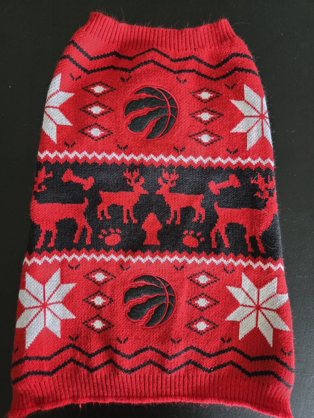 Pets First Toronto Raptors Dog Ugly Christmas Sweater L